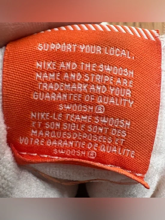 Nike Men’s White Leather High-Top Sneakers with Tan Swoosh size 15 - Picture 5 of 7